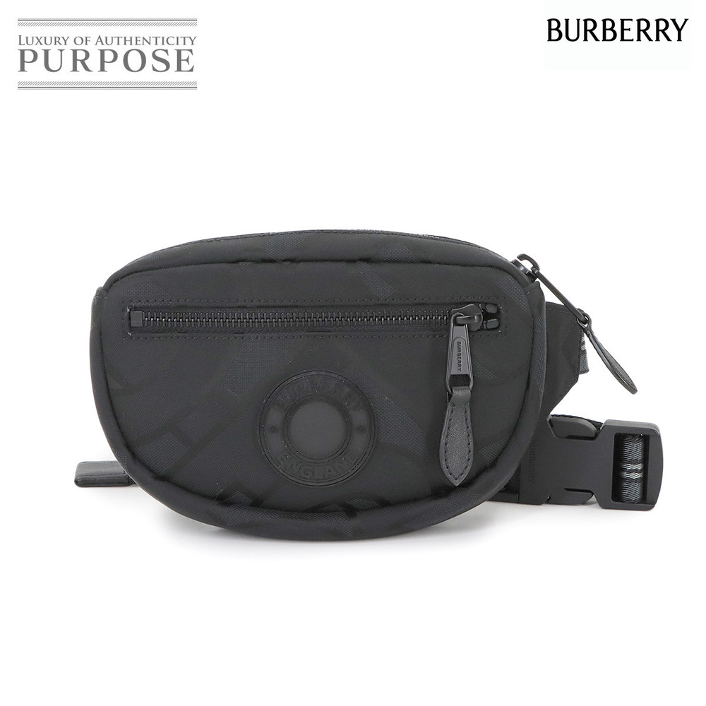 Burberry Body Belt Crossbody Bag Waist Bag Nylon Leather Black
